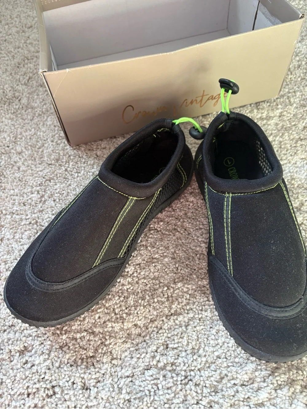 New Crown Vintage Kids m Slip-On drawstring Poseidon water shoes little boy sz 1